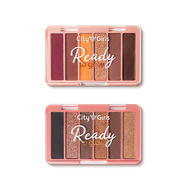 Kit 02 Unidades Paleta de Sombras Ready to Glow City Girls CG334