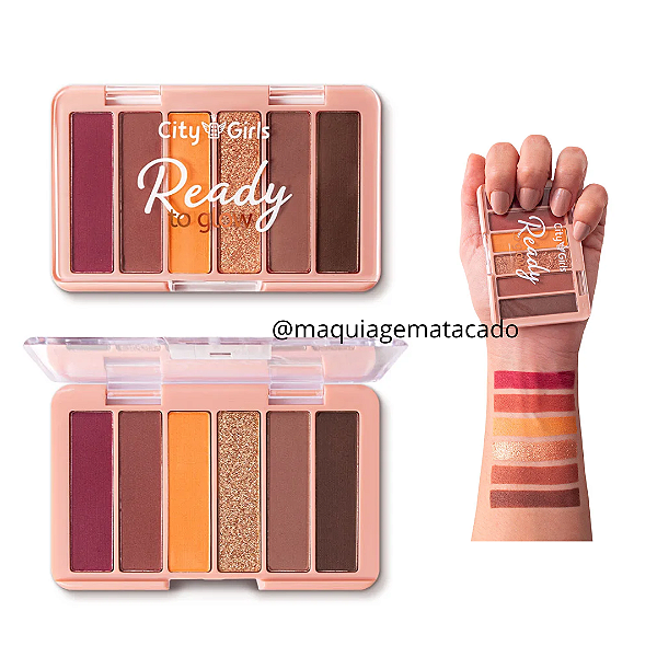 Paleta de Sombras Ready to Glow City Girls CG334 Cor A