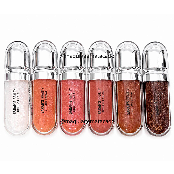 Kit 06 Unidades Gloss Brilho Labial Sarah's Beauty S6131