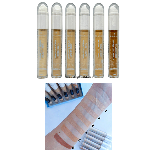 Kit 06 Unidades Corretivo Sérum Hidratante Mia Make 399