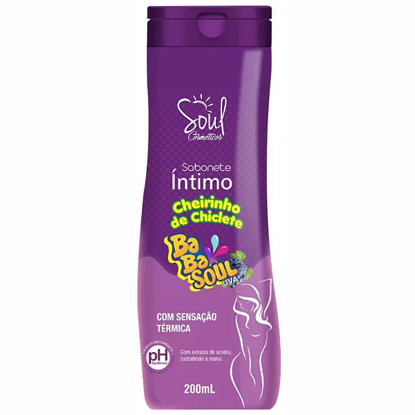 Sabonete Íntimo Cheirinho de Chiclete Babasoul Soul Cosméticos Uva SL180