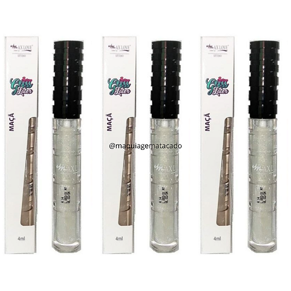 Kit 03 Unidades Gloss Latex Max Love Maçã Cor 14 ML548