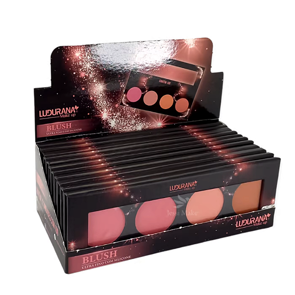Paleta de Blush Ludurana B00219 Atacado Box 12 Unidades