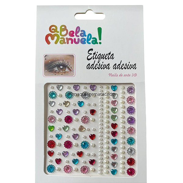 Adesivo Auto Colante Para Rosto, Unhas e Cabelo Carnaval QBM762 Modelo 06