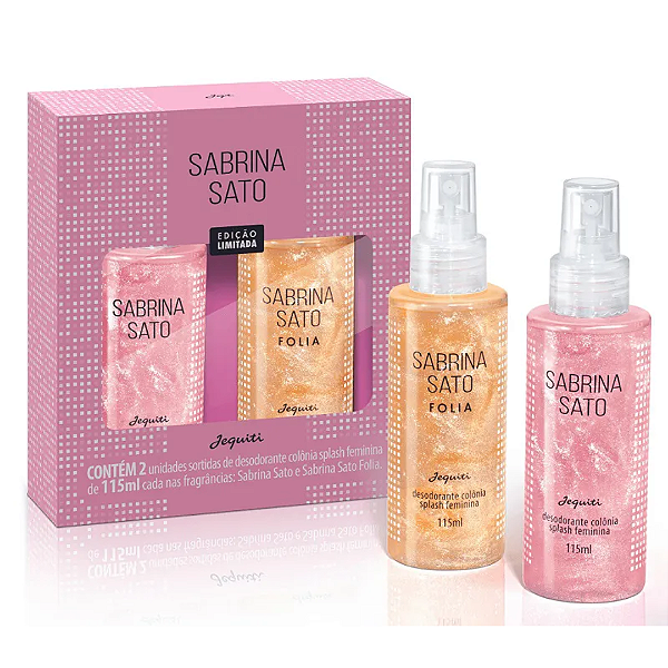 Kit 02 Body Splash Desodorante Colônia com Glitter Sabrina Sato Jequiti