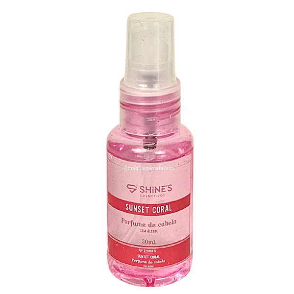 Perfume de Cabelo Sem Álcool Shines 30ml Sunset Coral SH4013