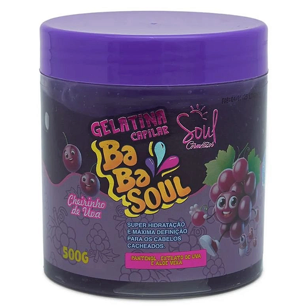Gelatina Capilar Babasoul Cheirinho de Uva Soul Cosméticos 500g