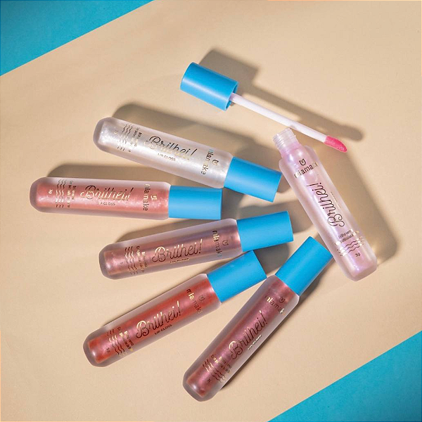 Kit 06 Unidades Lip Gloss Brilhei Good Vibes Mia Make 454