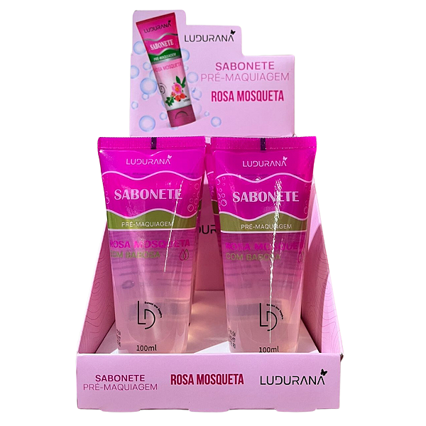 Sabonete Pré Maquiagem Rosa Mosqueta Ludurana B00012 Atacado Box 06 Unidades