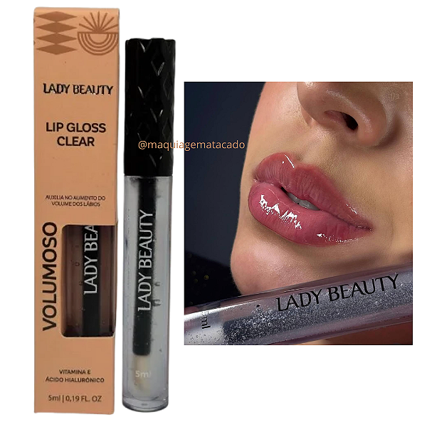 Lip Gloss Volumoso Clear Lady Beauty L40