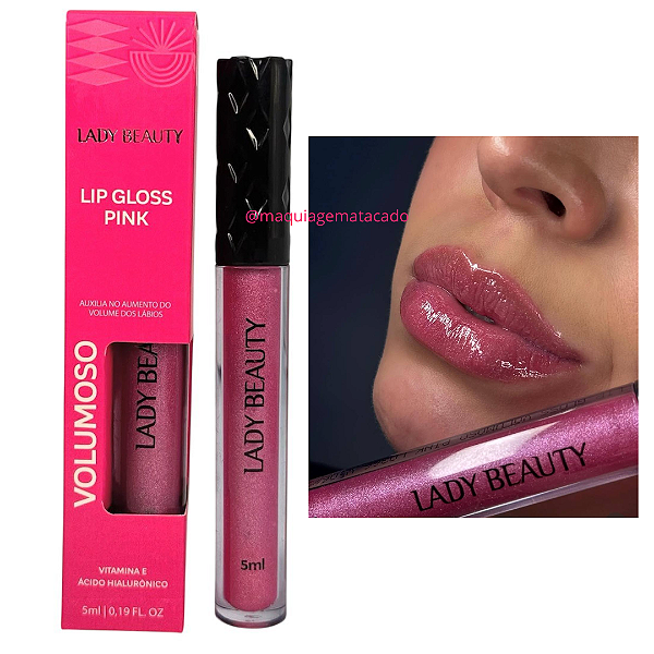 Lip Gloss Volumoso Pink Lady Beauty L42
