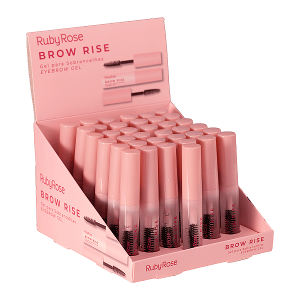 Gel Para Sobrancelhas Brow Rise Ruby Rose HBE2503 Linha Rosa Atacado Box 36 Unidades