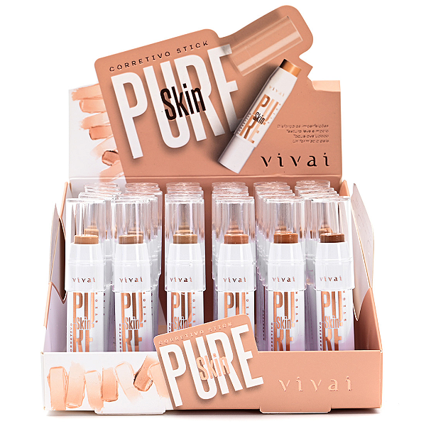 Corretivo Stick Pure Skin Vivai 1102 Atacado Box 36 Unidades