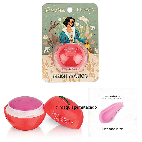 Blush Mágico Branca de Neve Fenzza DIS223 Cor Just One Bite