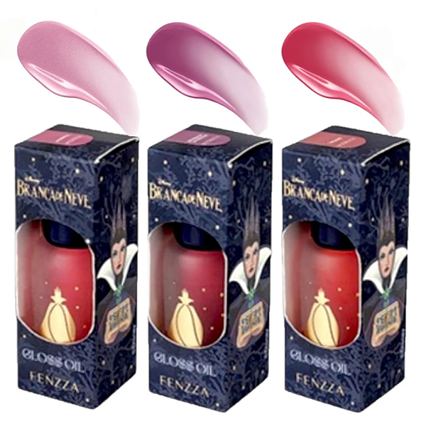 Kit 03 Unidades Gloss Oil Branca de Neve Rainha Má Fenzza DIS232