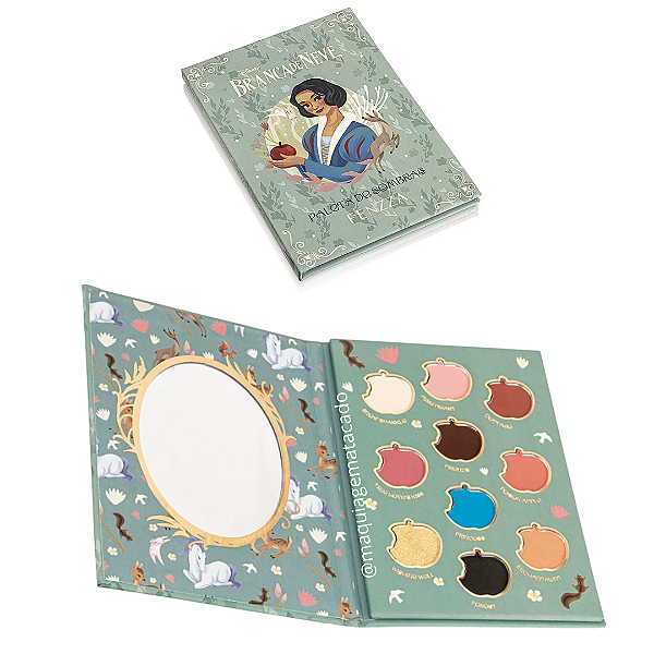 Paleta de Sombras com Espelho Branca de Neve Fenzza DIS225