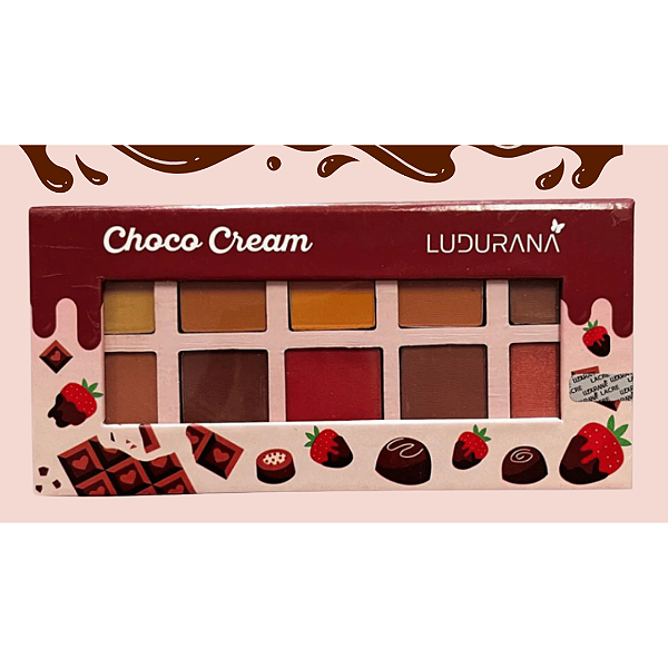 Paleta de Sombras Choco Cream 10 Cores Ludurana B00363