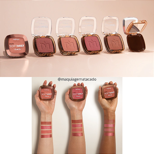 Kit 04 Unidades Blush Soft Mist Dia a Dia com Espelho Mahav
