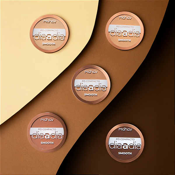 Kit 05 Unidades Pó Compacto Smooth Dia a Dia Mahav