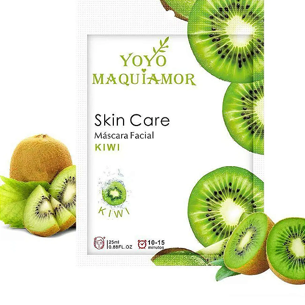 Máscara Facial Skin Care Yoyo Maquiamor Kiwi YYM-1212-18