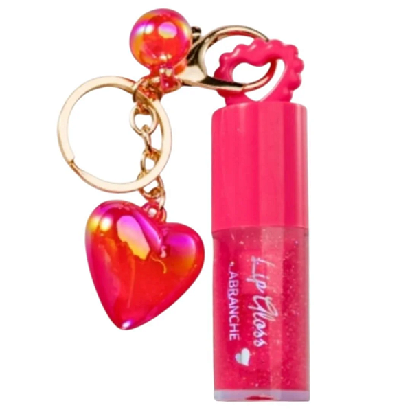 Lip Gloss com Chaveiro Coração LA1216 Cor 03