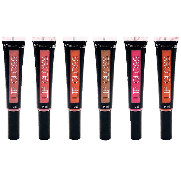 Kit 06 Unidades Lip Gloss Bella Femme BF10010