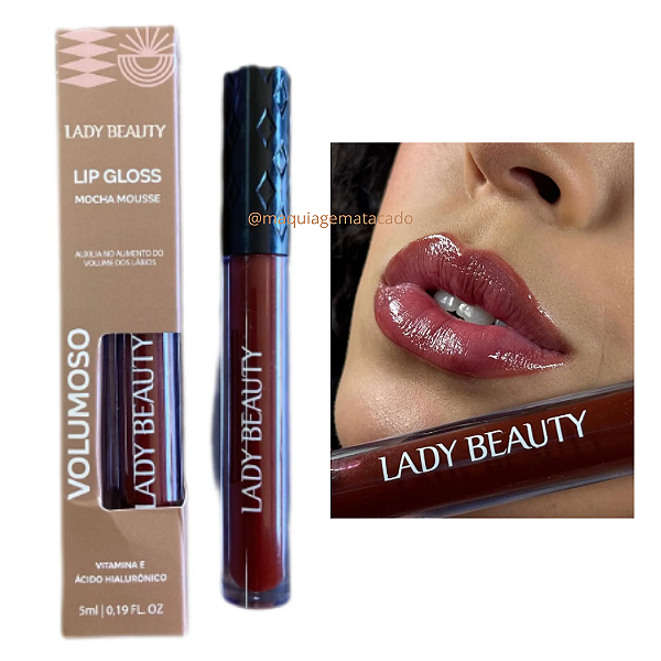 Lip Gloss Volumoso Mocha Mousse Lady Beauty L59