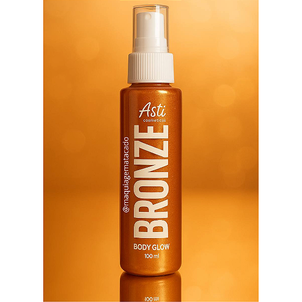 Iluminador Corporal Body Glow Bronze Asti Cosméticos AS927