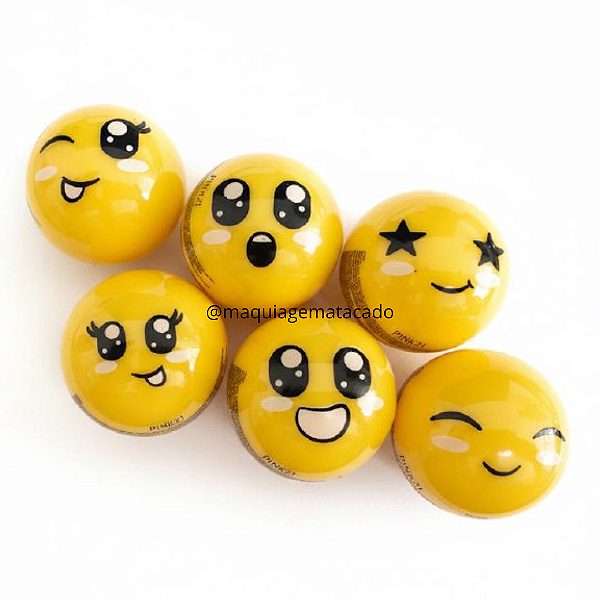 Kit 06 Unidades Lip Balm Emoji Party Pink 21 CS5825
