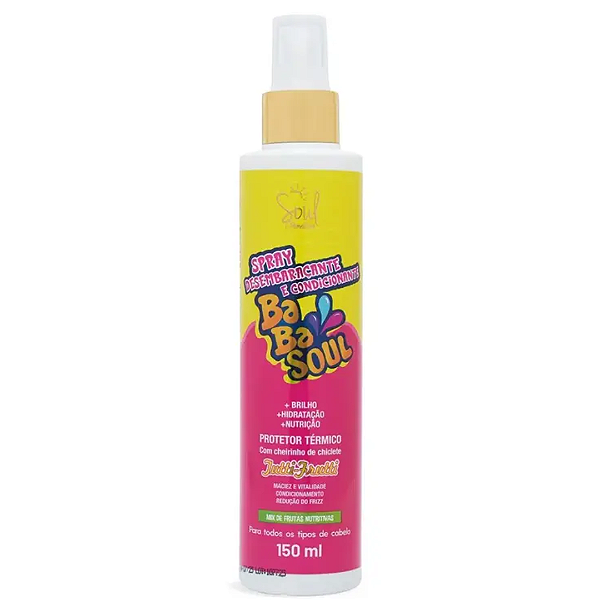 Spray Desembaraçante e Condicionante Protetor Térmico Babasoul Soul Cosméticos Tutti Frutti SL032