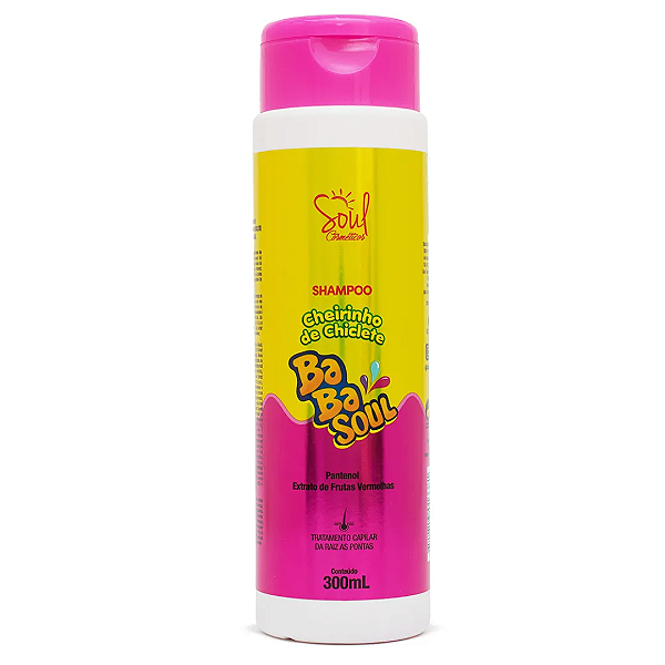 Shampoo Cheirinho de Chiclete Babasoul Soul Cosméticos Tutti Frutti 300ml SL381