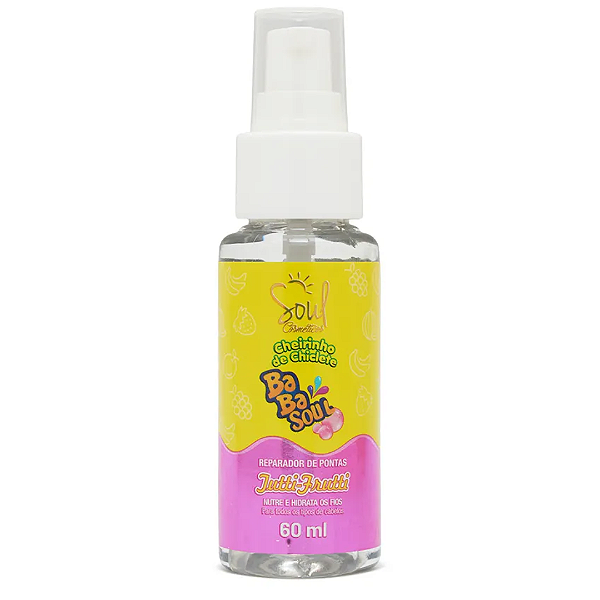 Reparador de Pontas Cheirinho de Chiclete Babasoul Soul Cosméticos Tutti Frutti 60ml SL070