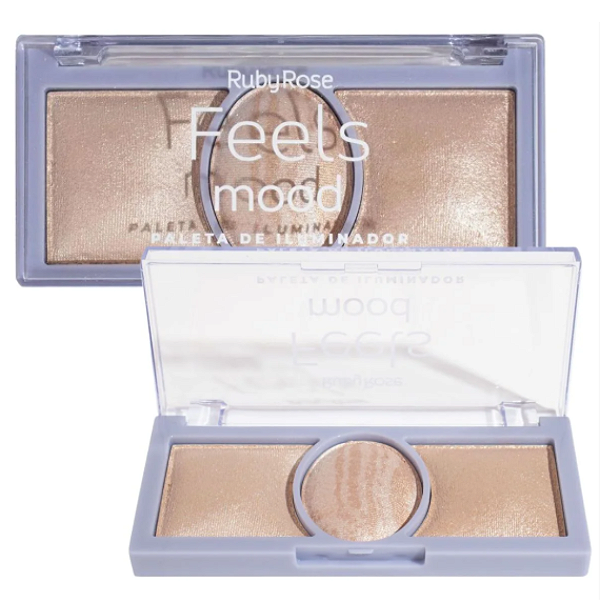 Paleta de Iluminador Feels Mood Ruby Rose HB7530 Cor 01