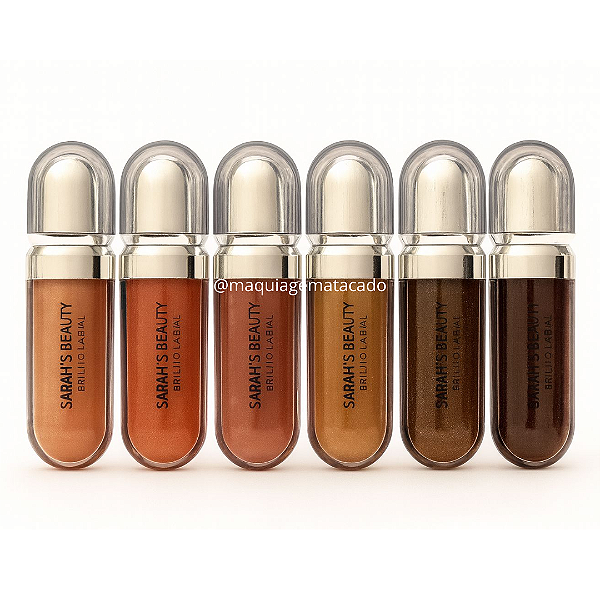 Kit 06 Unidades Gloss Brilho Labial Sarah's Beauty S6131 Cores Box B