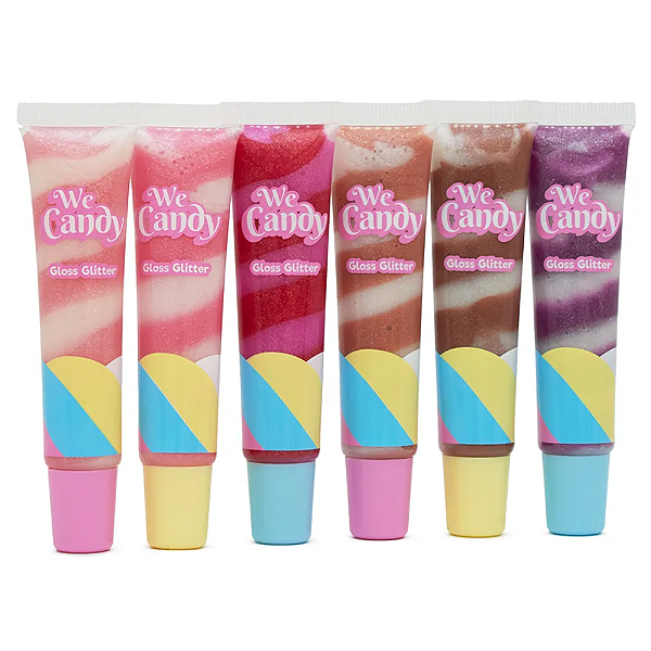 Kit 06 Unidades Gloss Glitter We Candy 3171