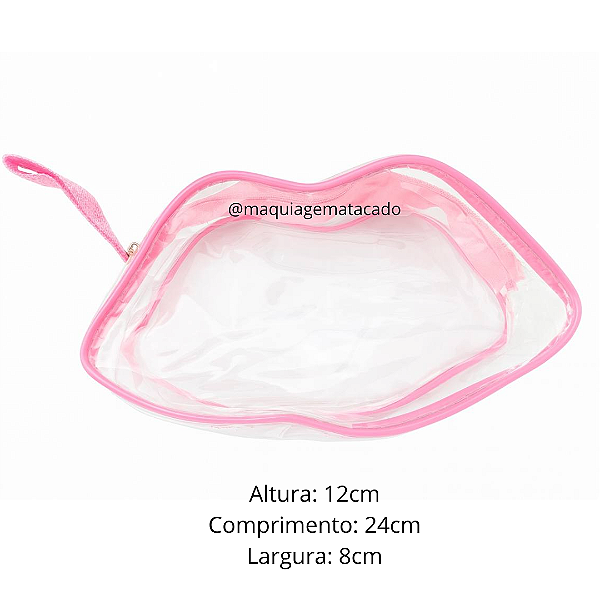 Necessaire Plástica Boquinha Cor Aleatória