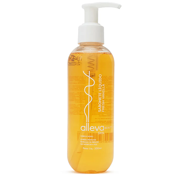 Sabonete Líquido Corpo e Rosto Alleva Fresh Vanilla AL7201