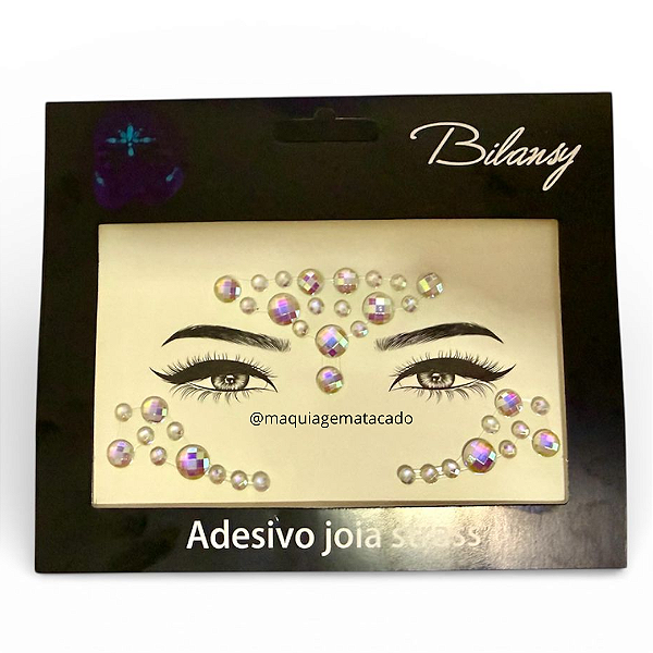 Adesivo Auto Colante Para Rosto Brilha no Escuro Carnaval Bilansy LT186
