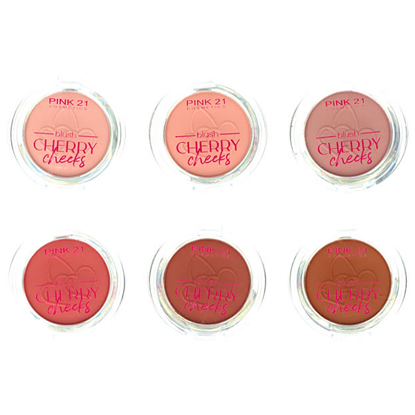 Kit 06 Unidades Blush Cherry Cheeks Pink 21 CS3965