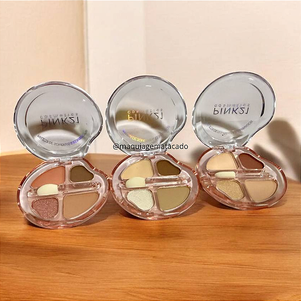 Kit 03 Unidades Paleta de Sombras e Iluminador Glow It Pink 21 CS6389