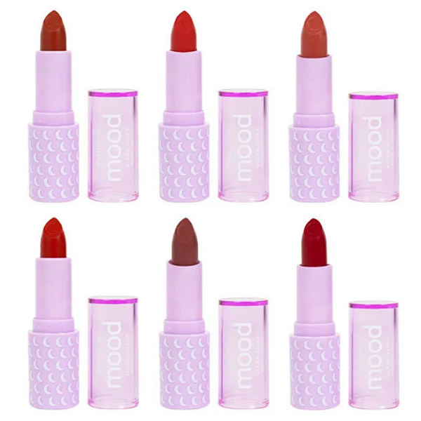 Kit 06 Unidades Batom Ultra Slick Mood Ruby Rose HB7001