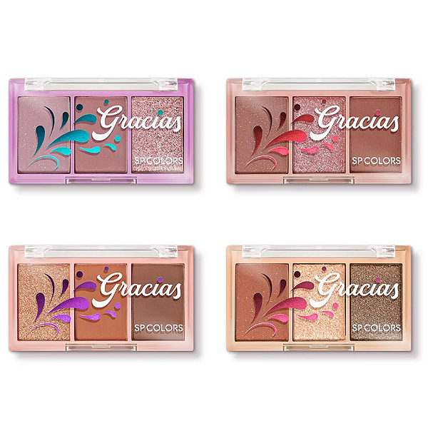 Kit 04 Unidades Trio de Sombras Gracias SP Colors SP322