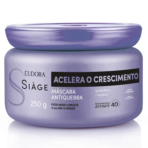 Máscara Capilar Antiquebra Acelera o Crescimento Siàge Eudora ED064
