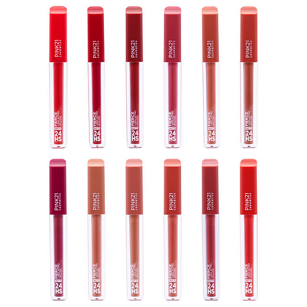 Kit 12 Unidades Batom Líquido Matte Fierce Pink 21 CS4831