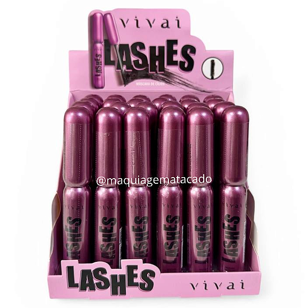 Máscara Para Cílios Lashes Vivai 2233 Atacado Box 24 Unidades