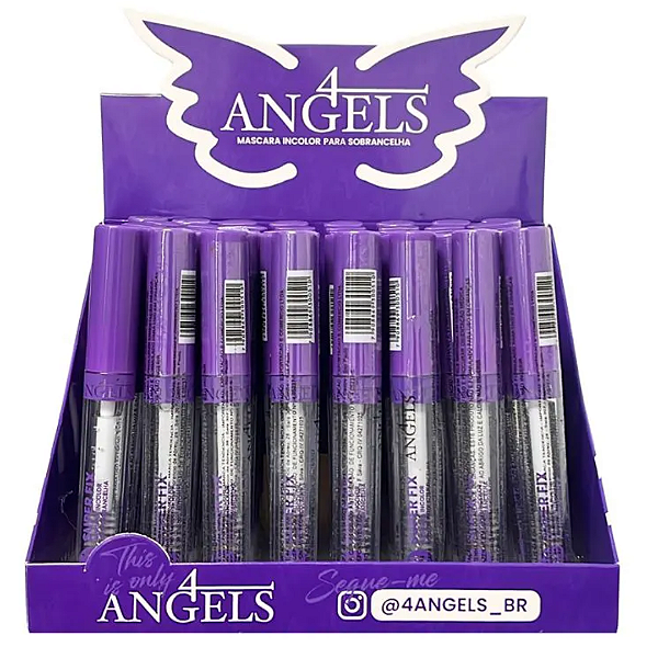 Máscara Incolor Para Sobrancelha Super Fix 4 Angels BR1014 Atacado Box 48 Unidades
