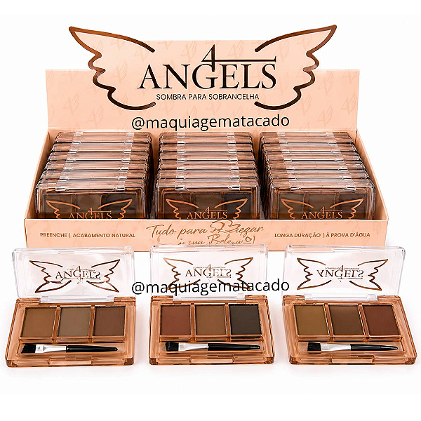 Kit 03 Unidades Sombra Para Sobrancelha 4 Angels BR1199