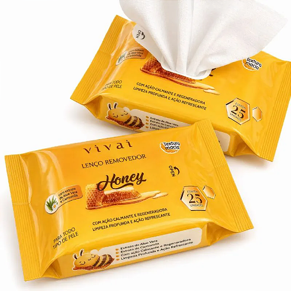Lenço Removedor de Maquiagem Honey Vivai 5081