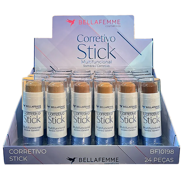 Corretivo Stick Multifuncional Bella Femme BF10198 Atacado Box 24 Unidades