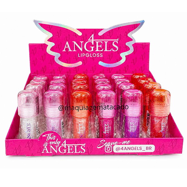 Lip Gloss 4 Angels BR1148 Atacado Box 24 Unidades